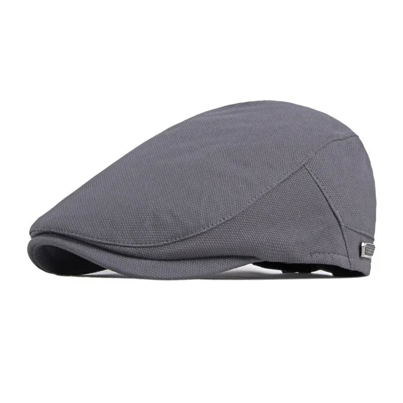 British Stylish Boina Newsboy Hats Men Plain Cotton Flat Cap Gorras Hombre Driving Hat Autumn Adjustable Duckbill Caps for Women