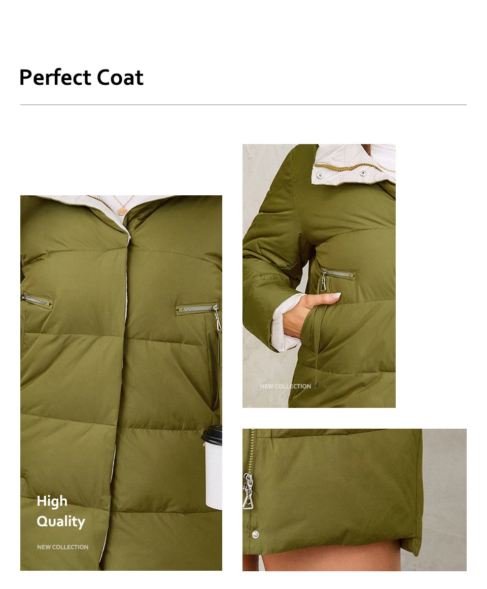 HaiLuoZi 2023 New Plus Size Women Winter Jacket XL-6XL Thick Female Outwear Slant Pockets High-quality Quilted Women's Coat 1115