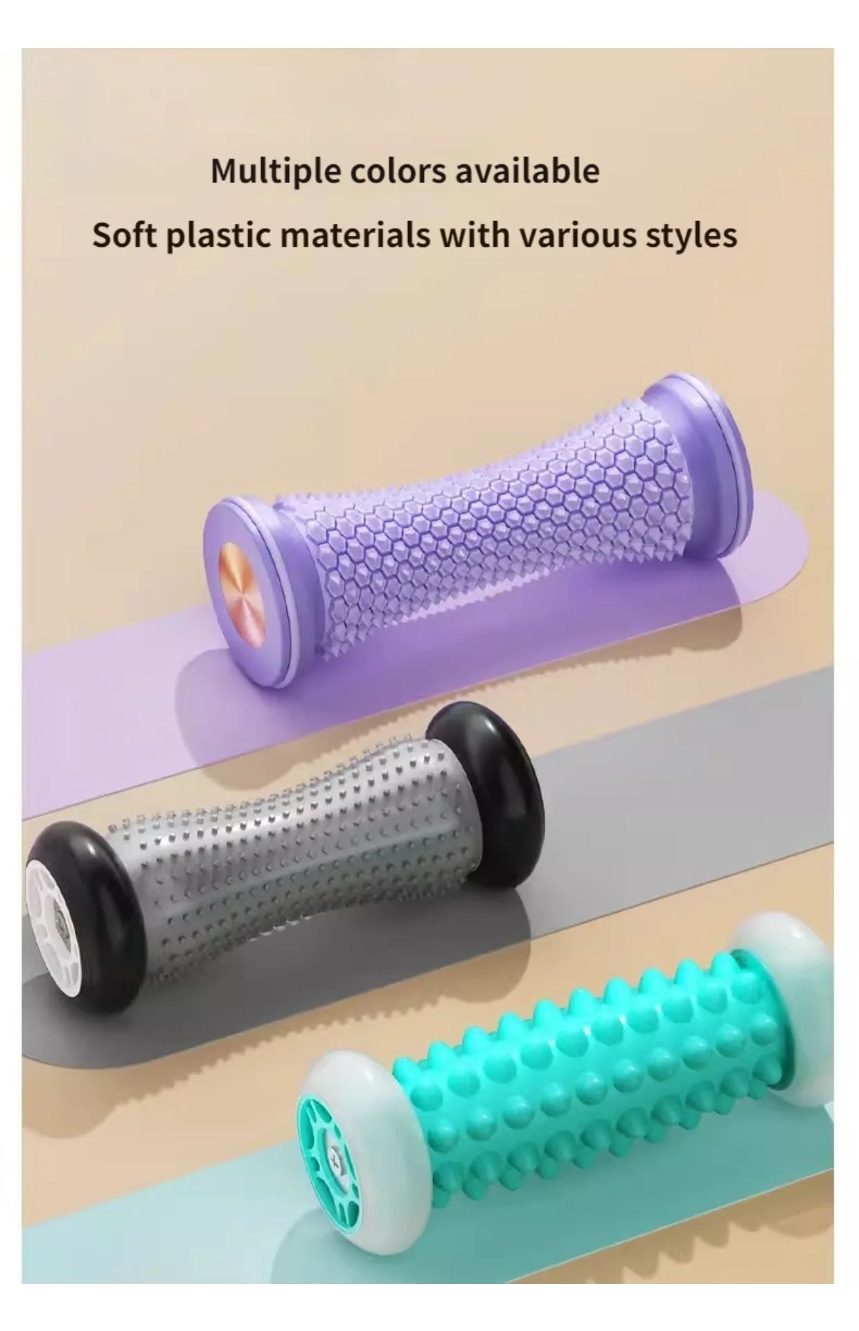 Foot Roller Massager Yoga Plantar Fascia Home Fitness Fingerpressure Board Deep Muscle Relaxation Massage Ergonomic