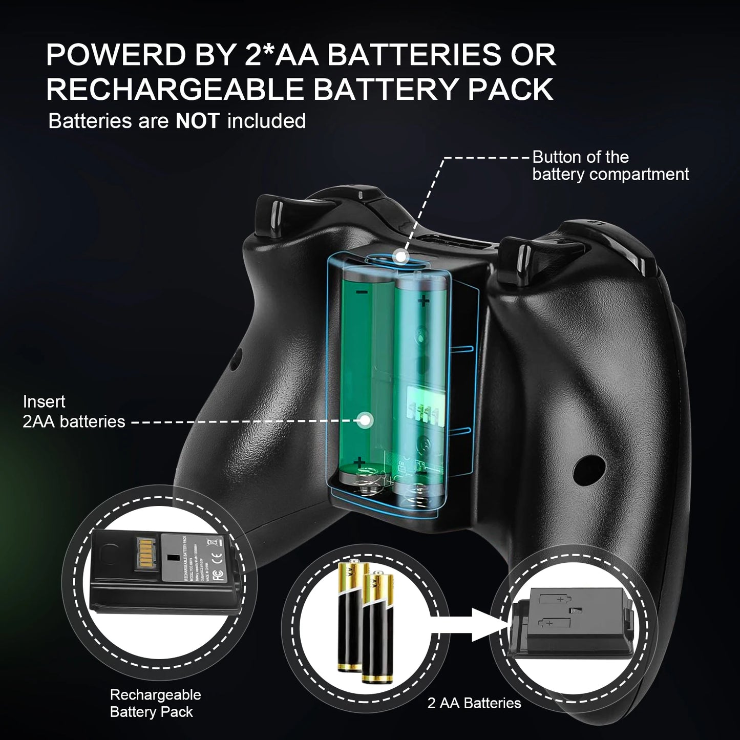GAMROMBO Game Controller For Xbox 360/Slim/Windows7/8/10 Gamepad Wired/Wireless Controle Joystick Dual Vibration Gaming  Rocker