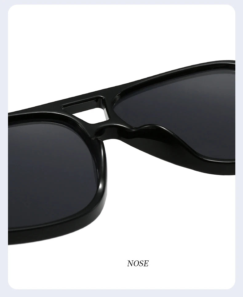 Hiking Camping Oversized Women Double Bridges Anti Light Glasses Fashion Outdoor Driving Eyeglasses Beach Travel UV400 Shades