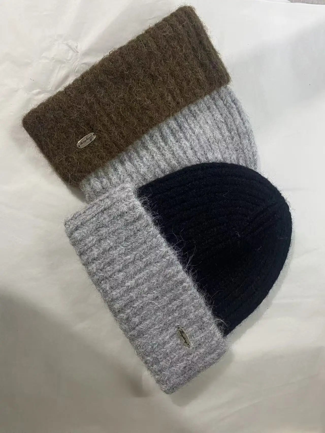 Korean wool hat men's autumn and winter 2025 new thickened warm headgear big head circumference showing small face knitted hat