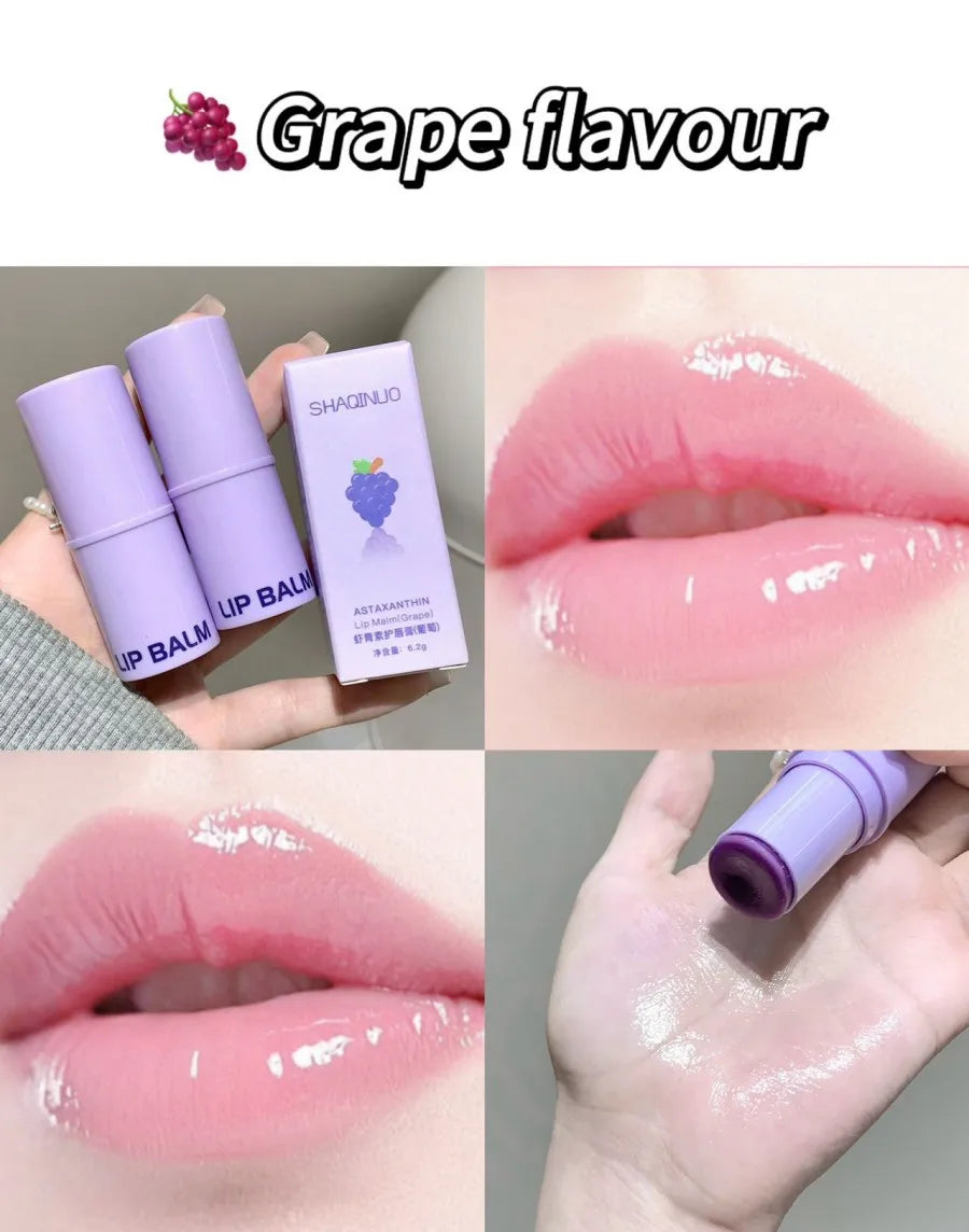 3-Color Lip Balm - Osmanthus, Jasmine Tea, and Grape Scents ,lip care, hydrating and nourishing