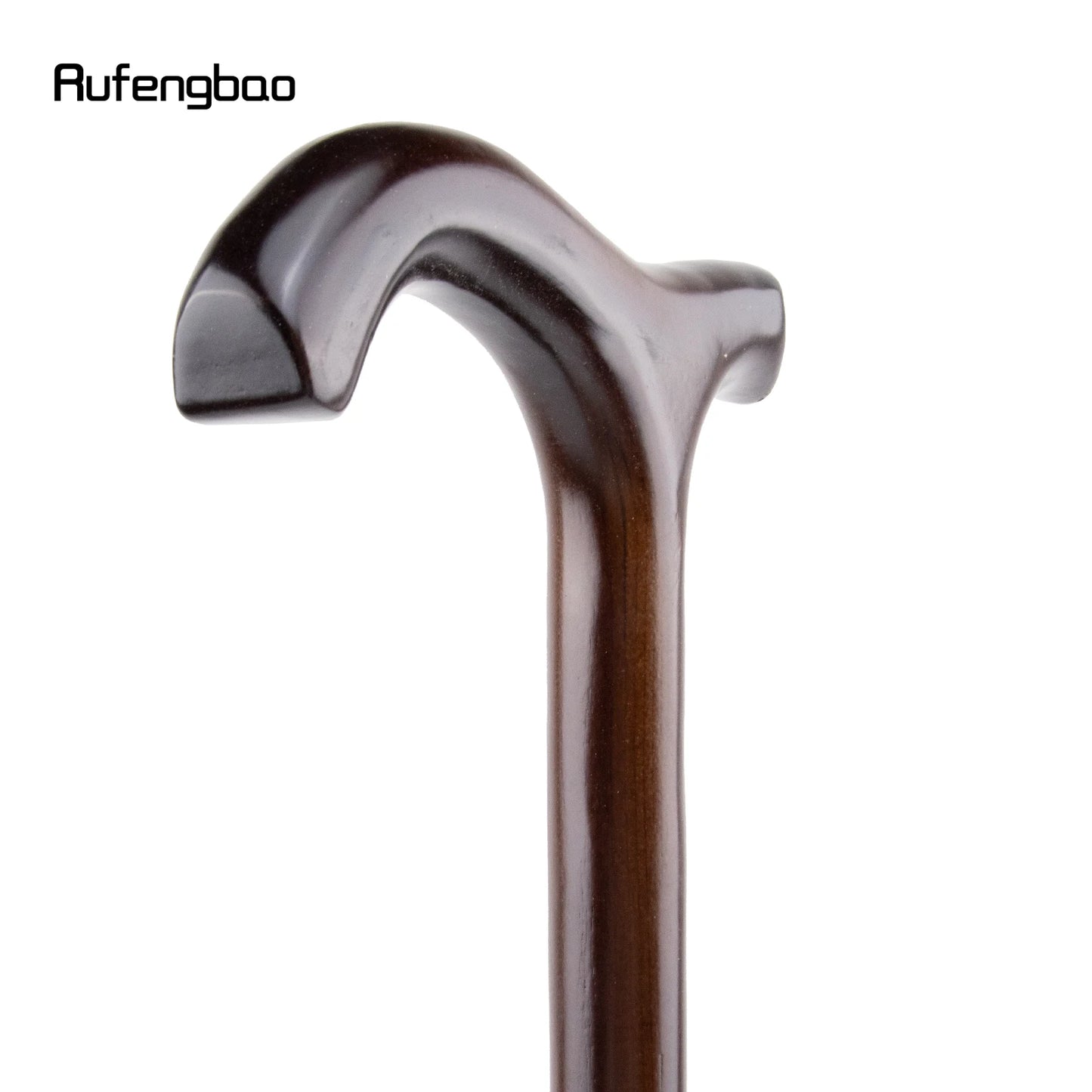 Brown Wooden Single Joint Fashion Walking Stick Decorative Cospaly Cane Halloween Mace Crutch  Wand Crosier 92cm