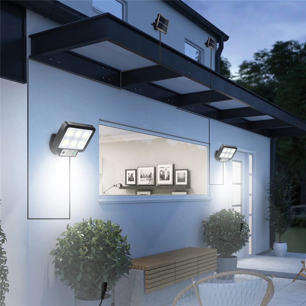 Outdoor Waterproof Emergency Street Garden Security Decor Lamp LED Solar Split Wall Lamp Motion Sensor Sunlight Light 3 Mode