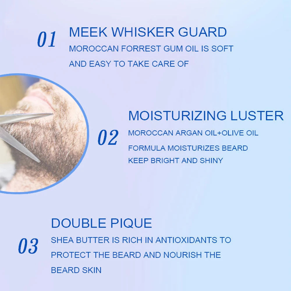 Man Natural Beard Balm Wax Reduce Frizz And Split Ends Moisturize Smooth Soften Beard Oil Cream Mustache Styling Accessories