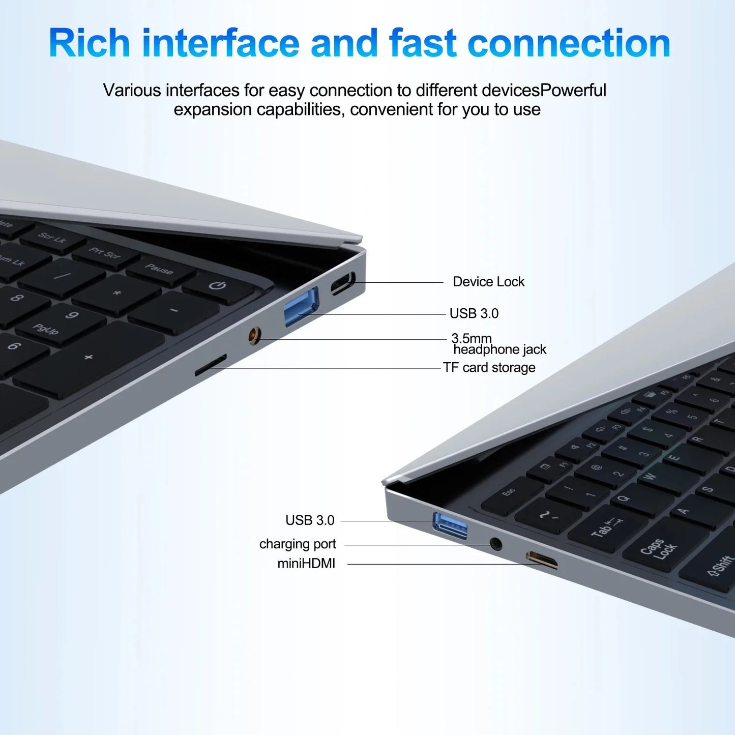 Xiaman 15.6" Intel Core i7 6500U Laptop Computer Windows 11 Pro 16GB RAM 512GB 1TB SSD Portable Notebook PC Gamer Gaming Laptop