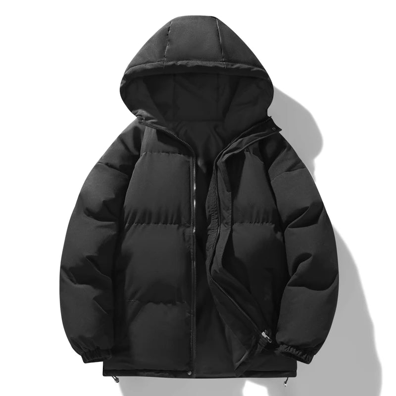 2026 new arrival winter jacket sill-like cotton jackets men,mens fashion thicken warm parkas trench coat male size M-4XL