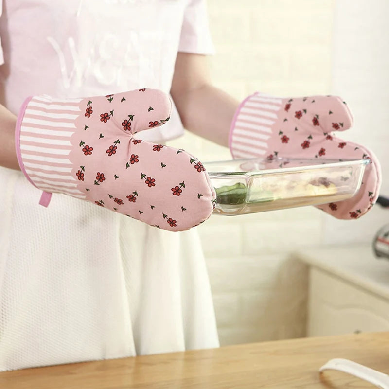 1Pcs Hot Oven Mitts Baking Anti-Hot Gloves Pad Oven Microwave Insulation Mat Baking Kitchen Tools
