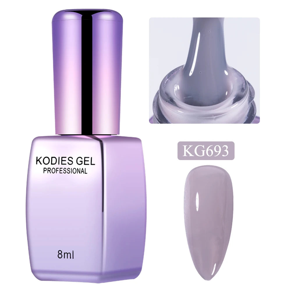 KODIES GEL New Gel Nail Polish 8ML Jelly Autumn Winter UV Semi Permanent Milky White Soft Nail Art Gels Varnish French Manicure
