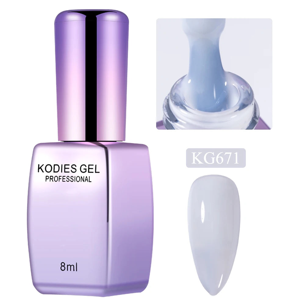 KODIES GEL New Gel Nail Polish 8ML Jelly Autumn Winter UV Semi Permanent Milky White Soft Nail Art Gels Varnish French Manicure