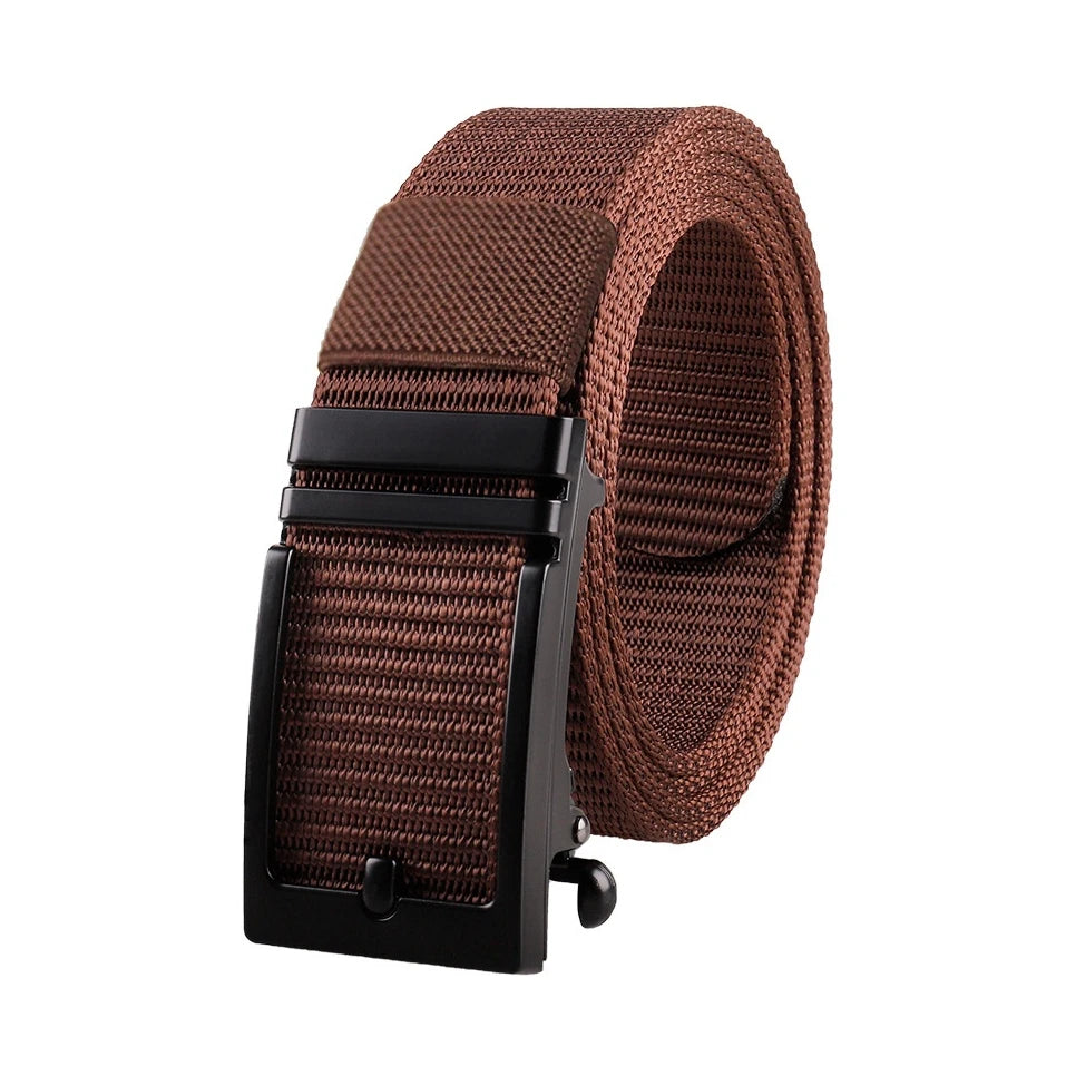 Nylon Belt for Men's Alloy Buckle Canvas Belt Outdoor Training with Tactical Automatic ratchet Belts golf Casual 140 Cinturones