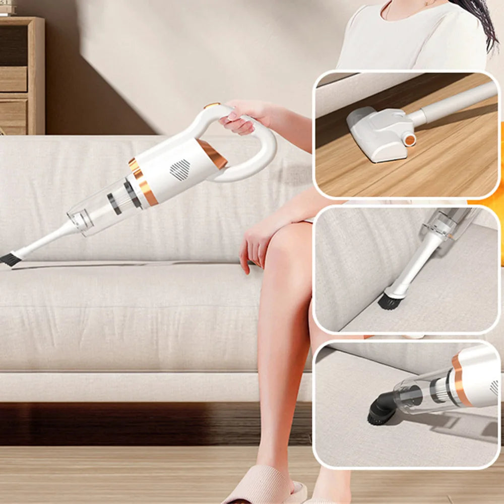 Handheld Wireless Vacuum Cleaner Strong Suction Water Sweeper Portable 2 In 1 Rechargeable Cleaning Robot Household  And Car Use