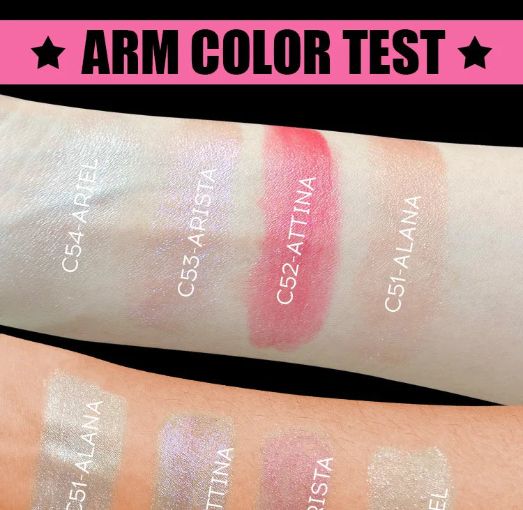 Spiral Star Lipstick Moisturizing Waterproof Matte Glitter Marble Non Stick Long Lasting Lip Gloss Pearlescent Shine