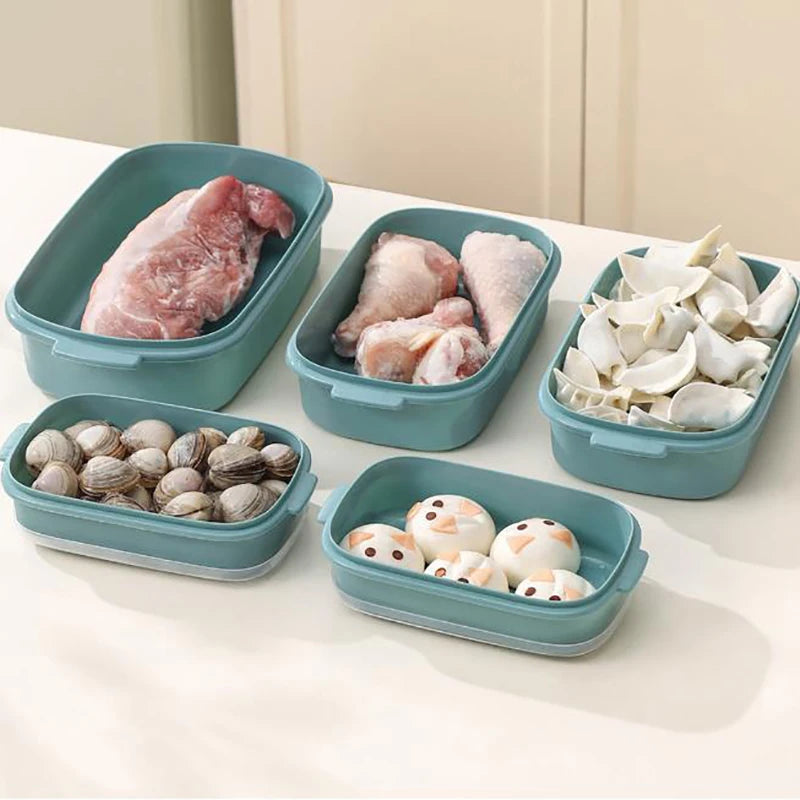 Food Storage Containers With Lid Fridge Meat Vegetable Fresh-Keeping Organizer Box For Kitchen Storage