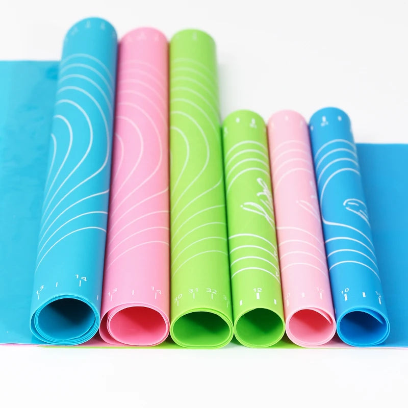 FAIS DU Reusable Non-Stick Silicone Baking Mat for Pastry Rolling with Measurements, Liner Heat Resistant Table Placemat Pad