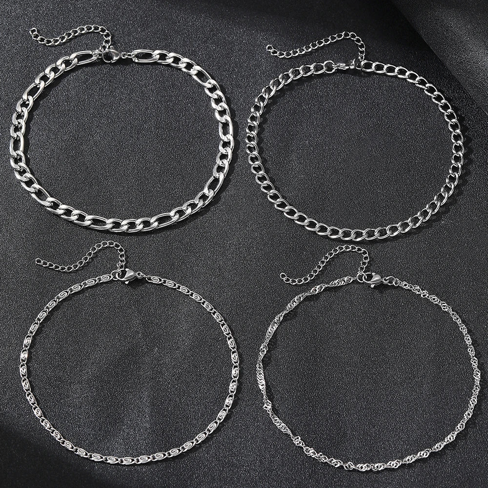 Stainless steel anklet Premium sense of simplicity small delicate anklet New popular light luxury chain anklet For Women Jewelry