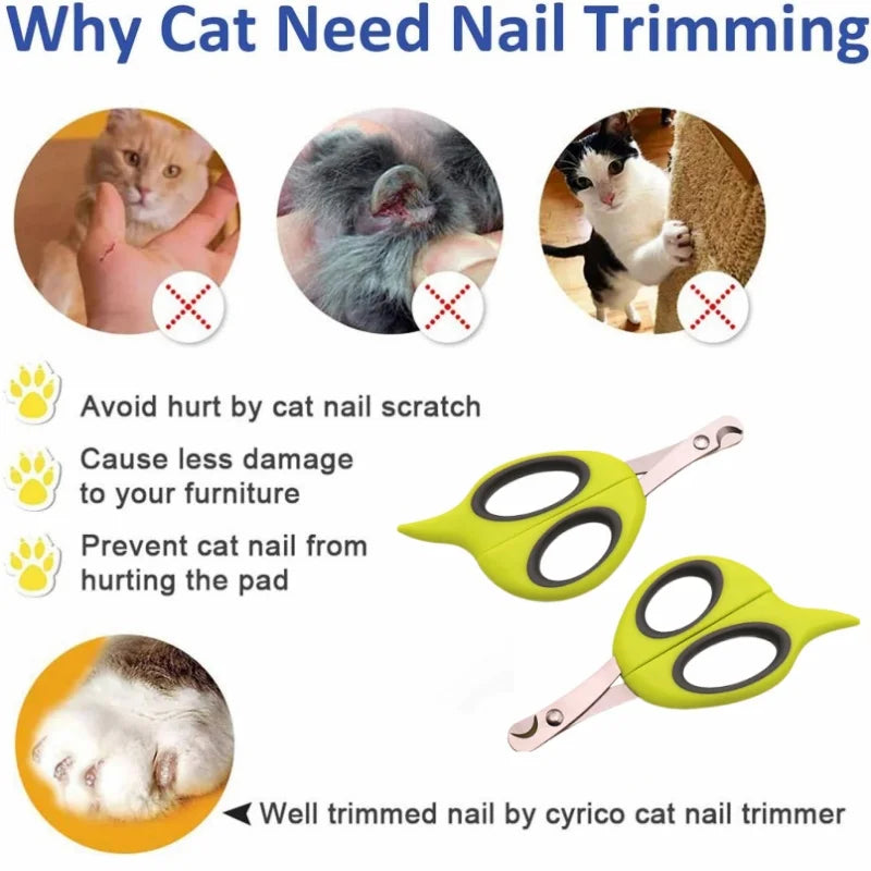 Pet Nail Clippers Cat Dog Claw Toenail Trimmer Cat Nail Scissors Home Sharp Professional Nail Grooming Tool for Small Animals