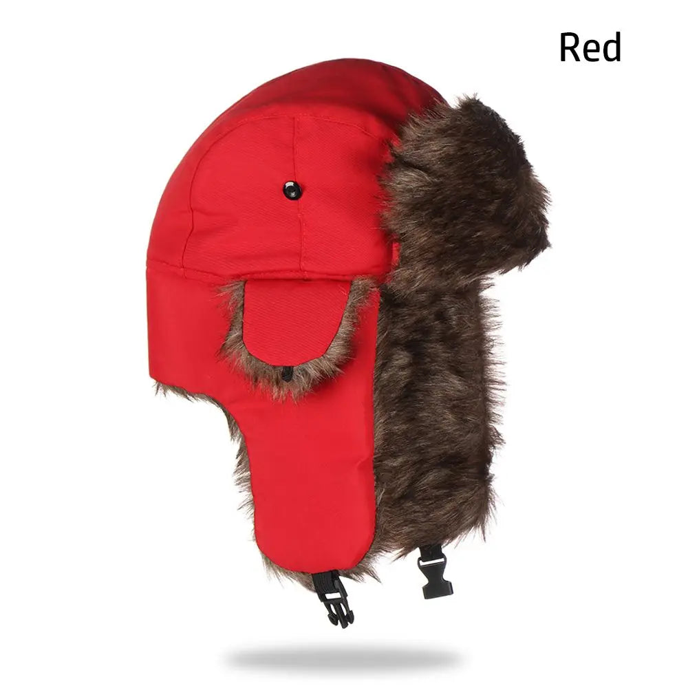 Warm Trapper Earflap Winter Cap Russian Ushanka Ski Hat Winter Hats