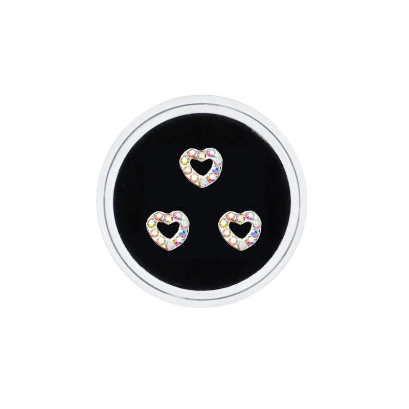 3pcs/Box Dental Tooth Gems Teeth Crystal Ornament Metal Tooth Gems Various Shape Beauty Oral Decorations