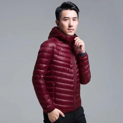 2024 New Arrivasl Men's Ultra Lightweight Packable Down Jacket Autumn Spring Winter Water and Wind-Resistant Breathable Coat