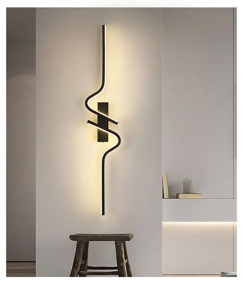 Modern LED Wall Lamps Long Strip Up and Down LED Wall Lights Bedroom Bedside Hallway Lighting Fixture AC85-265V Wall Sconce