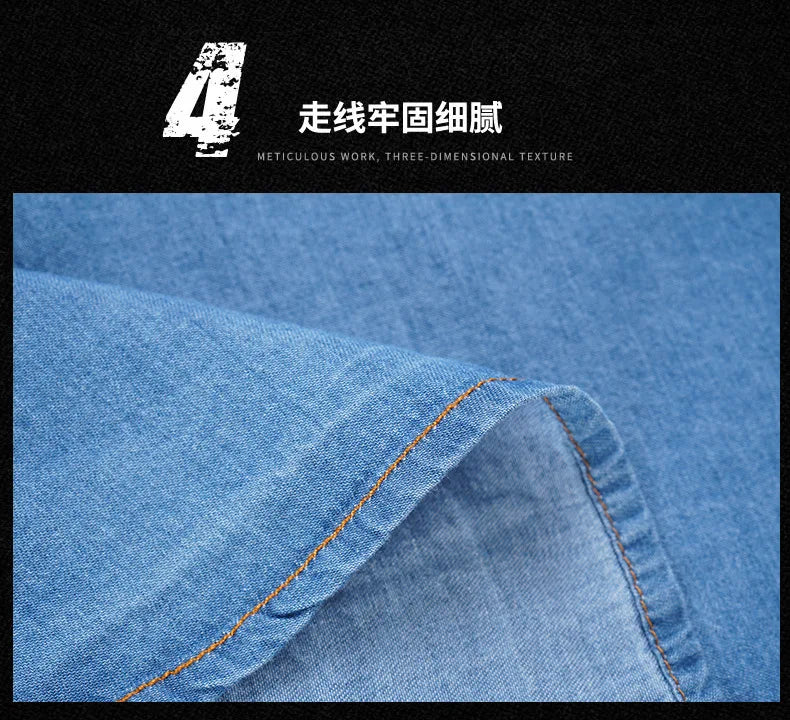Plus Size 5XL Spring Long Sleeve Loose Denim Shirts Men Pure Cotton Shirt High Quality Male Autumn Fashion Casual Outwear Shirts