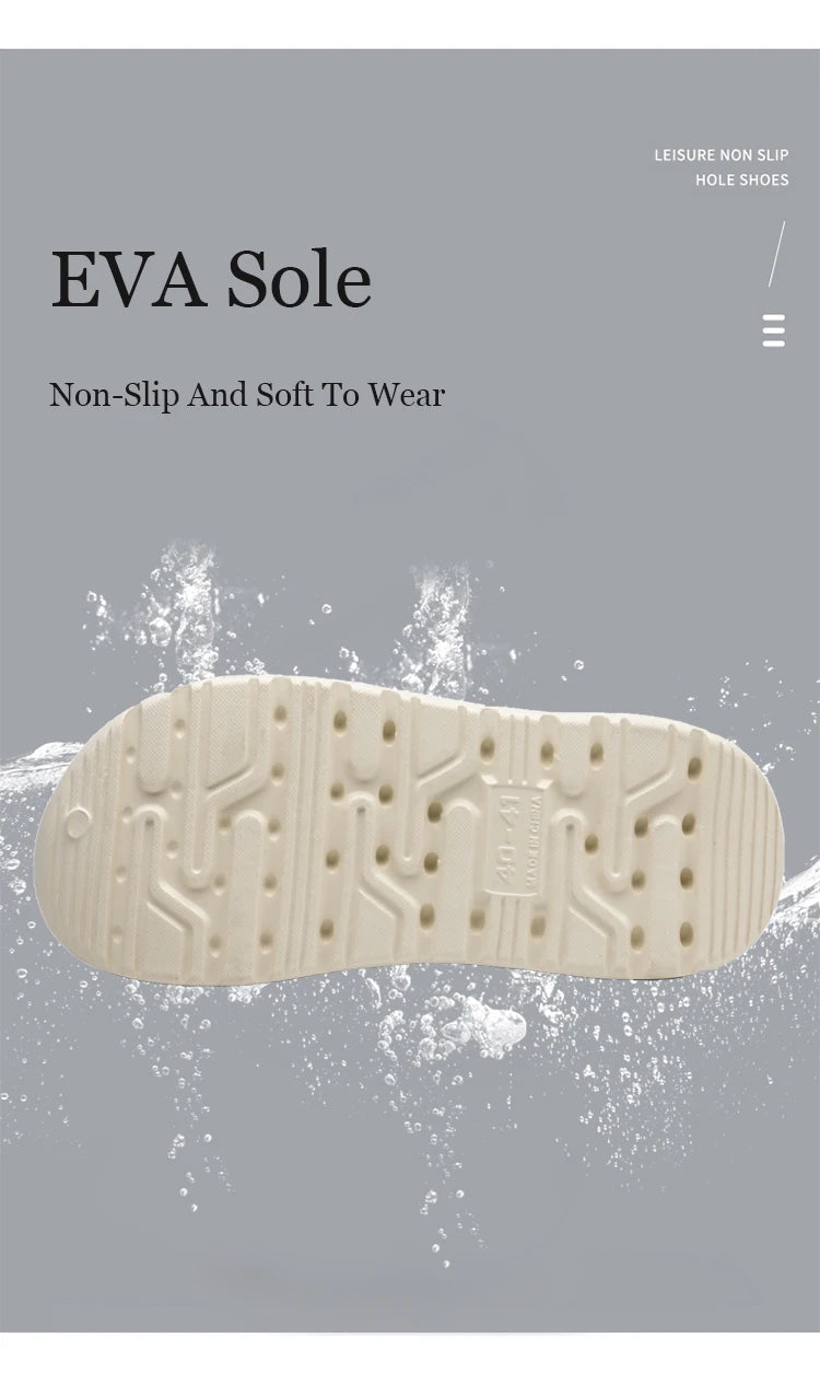 Summer Men Clogs Non-slip Thick-soled Casual Shoes Outerwear Beach Soft-soled Baotou Slippers Men's Slippers Sandals