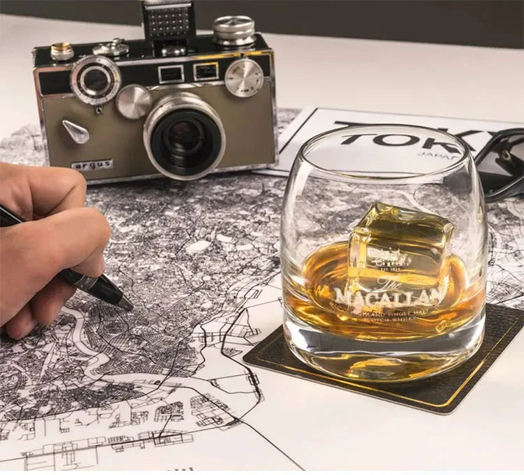 Macallan Exclusive Single Malt Whiskey Glass Crystal Wine Tumbler Vodka Cognac Brandy Snifter Gather Together Mouth Tasting Cup