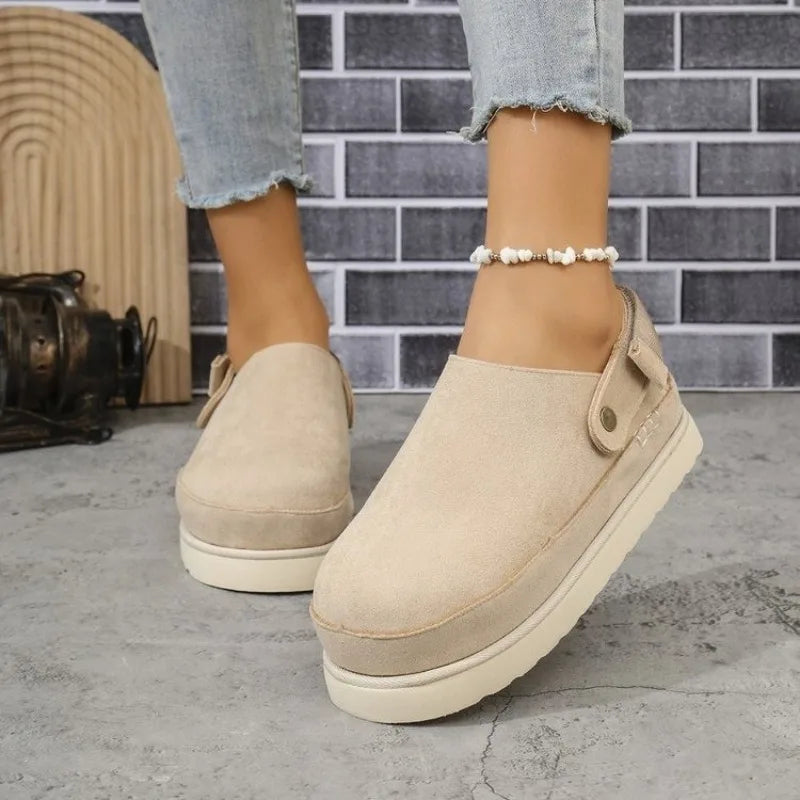 Woman Slippers Leather Non-Slip Soft Platform Shoes Flip Flops Summer Wedge Slippers Lightweight Orthopedic Sandals Slides Women