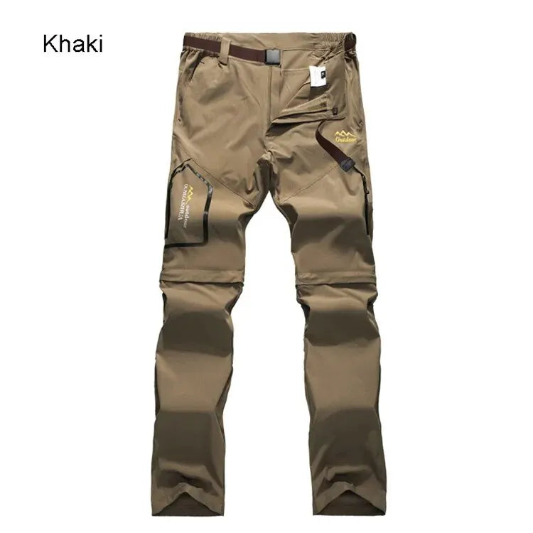 Spring Hiking Pants Men Waterproof Can be converted into shorts Fishing Wear Climbing Clothes Quick Dry Anti-UV Trousers
