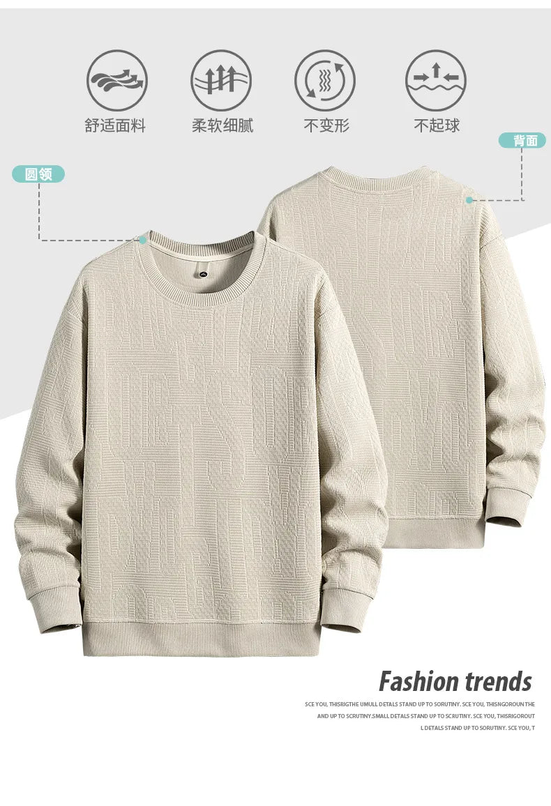 Men Sweatshirts Hoodies Oversized 6XL 7XL 8XL Plus Size Full Length O-Neck Pullovers Spring Autumn Streetwear Fashion Sportswear