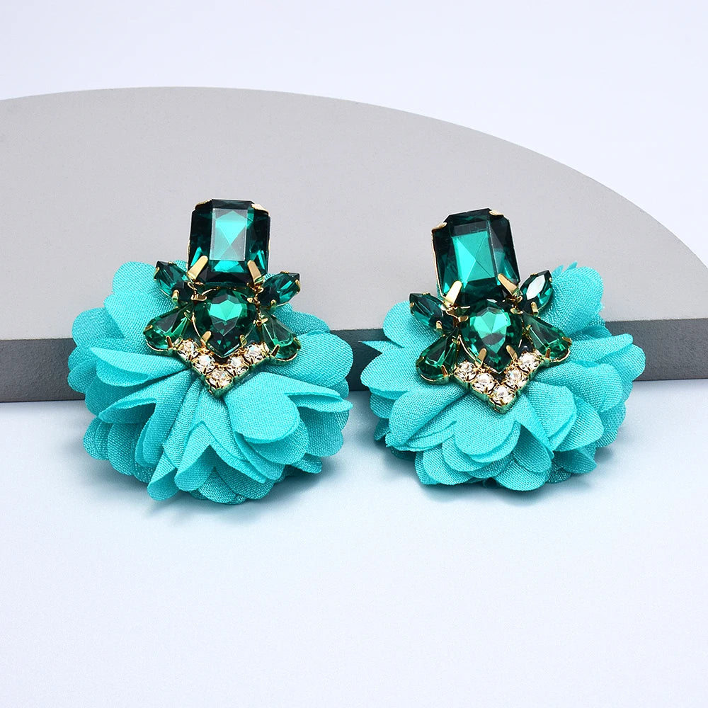 Vintage Handmade Earrings Bohemian Cute Flower Luxury Beads Drop Earrings Wedding Jewelry Accessories For Women Girls
