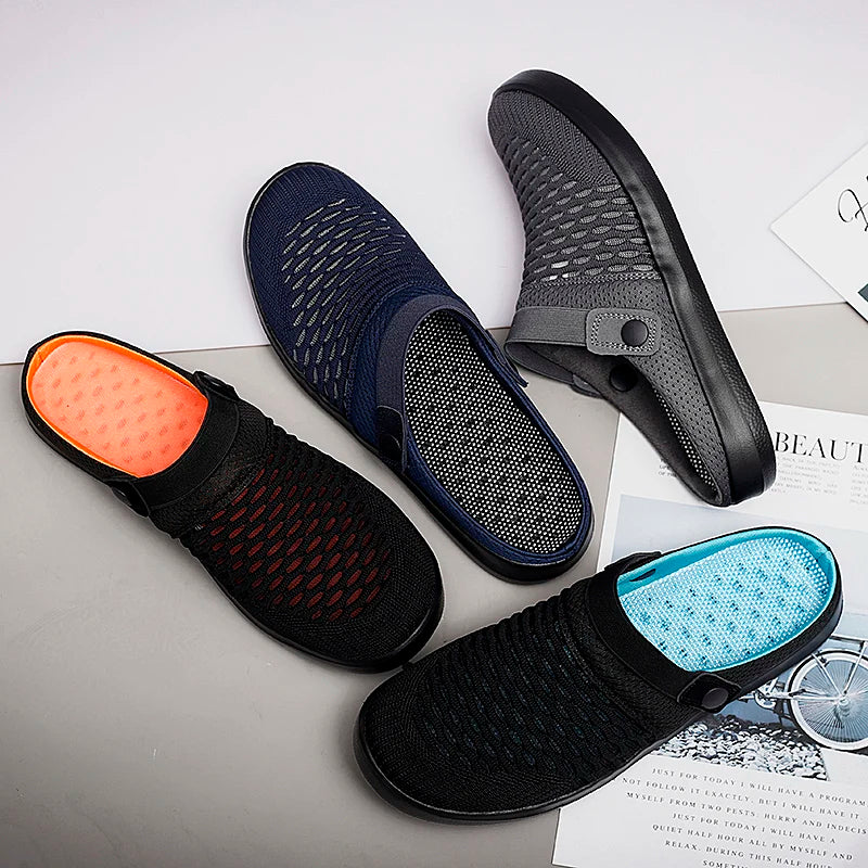 Casual Breathable Men Sandals Summer Outdoor Lightweight Fashion Slippers New Arrivals Slip-on Male Mesh Beach Shoes for Male