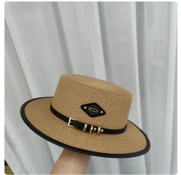 new Summer Hats for Women Wide Brim Casual Beach Sun Hat Women Summer Straw Hat Sunscreen Block UV Protection Panama Bow Cap