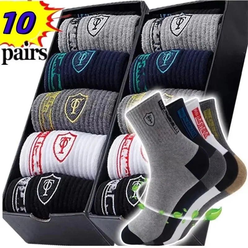 5pairs/set Men's Breathable Casual Sports Socks Quarter Socks For All Seasons