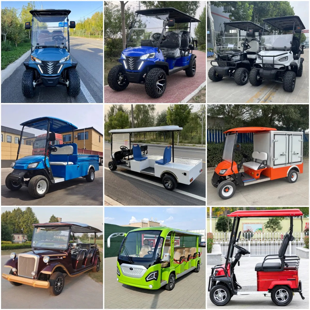 Brand New 4-Wheel High-Speed 60V Lithium Battery Mini Electric 2 4-Seater Lift Off-Road Vehicle Classic Golf Cart With Bumper