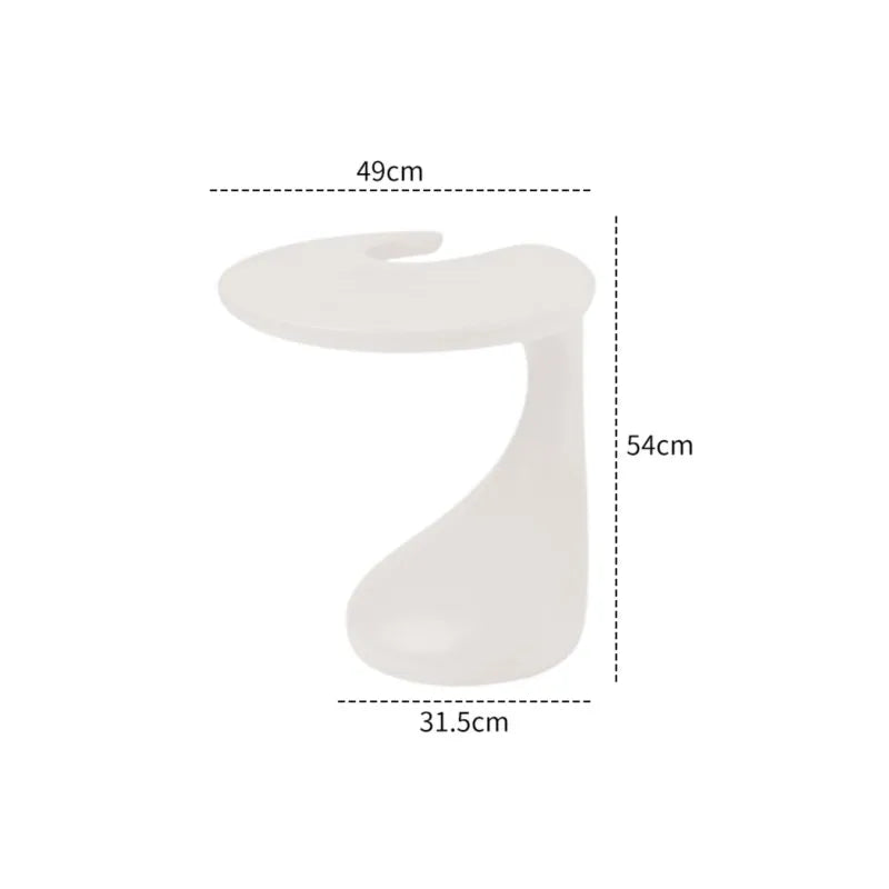 Realife Light Luxury High-end Creative Bedside Table Shelf Sofa Edge Table Living Room Mobile Black Minimalist Coffee Table 2025
