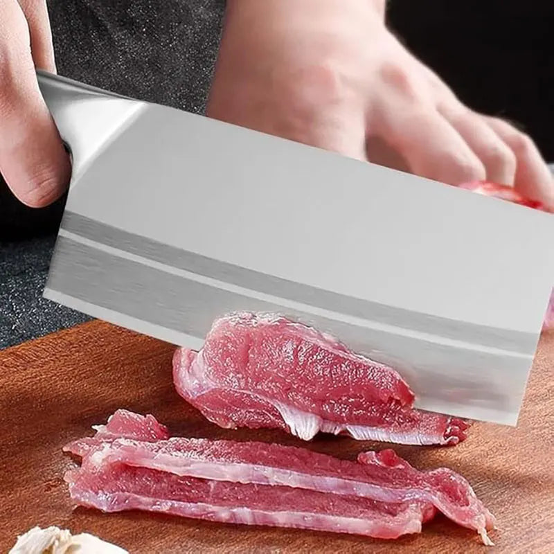 Professional Multi-Purpose Kitchen Knife Set,Chef'S Special Ultra-Sharp Meat Knife Cleaver Black Wood Handle Chopping Knife