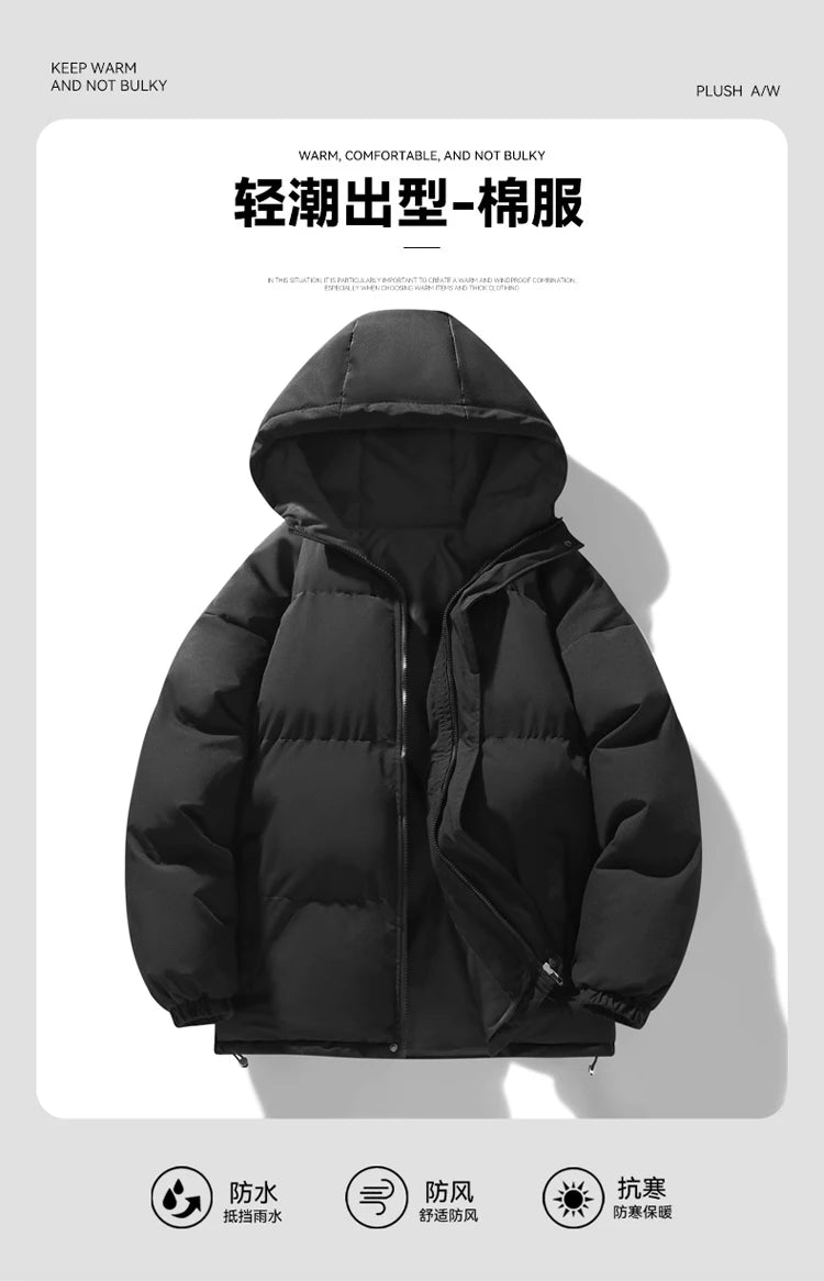 2026 new arrival winter jacket sill-like cotton jackets men,mens fashion thicken warm parkas trench coat male size M-4XL