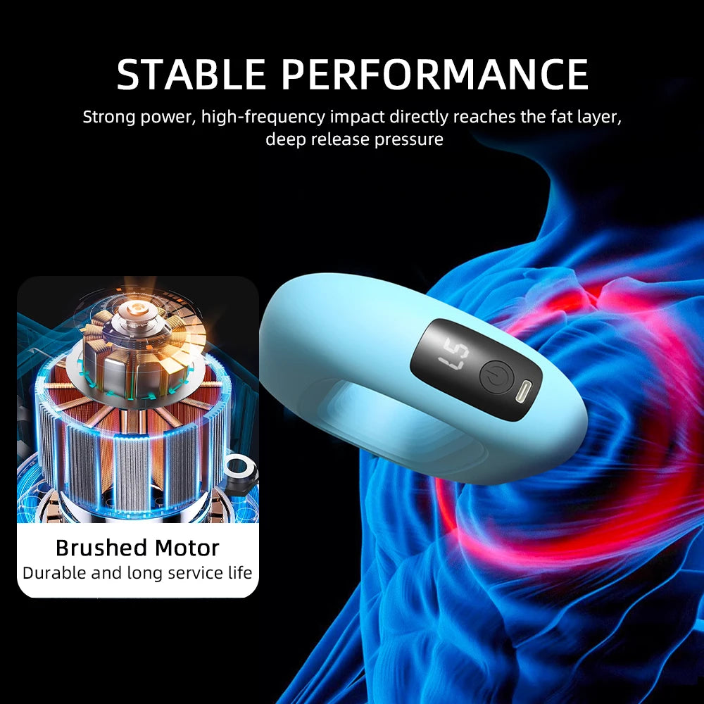 Electric Body Vibration Fascia Ring Fitness Massage Ring Body Shaping Massager Abdomen Belly Waist Deep Tissue Massage Device