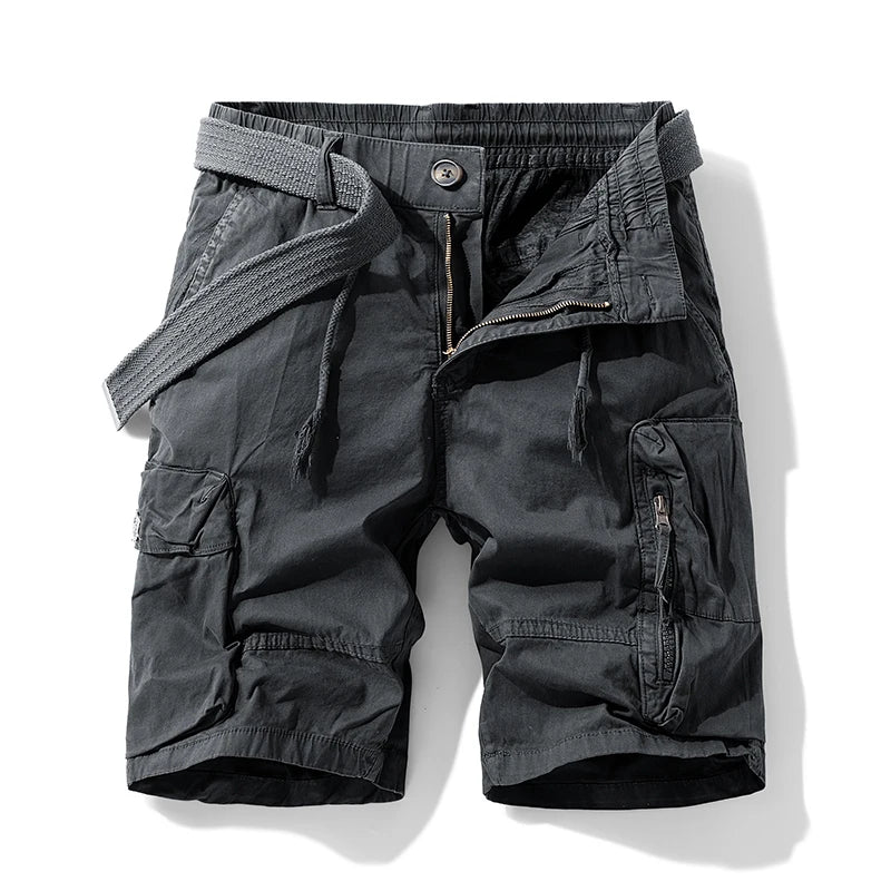 New Summer Men Cargo Shorts Mens Fashion Cotton Beach Multi Pocket Shorts Man Spring Casual Joggers Shorts Male Dropshipping