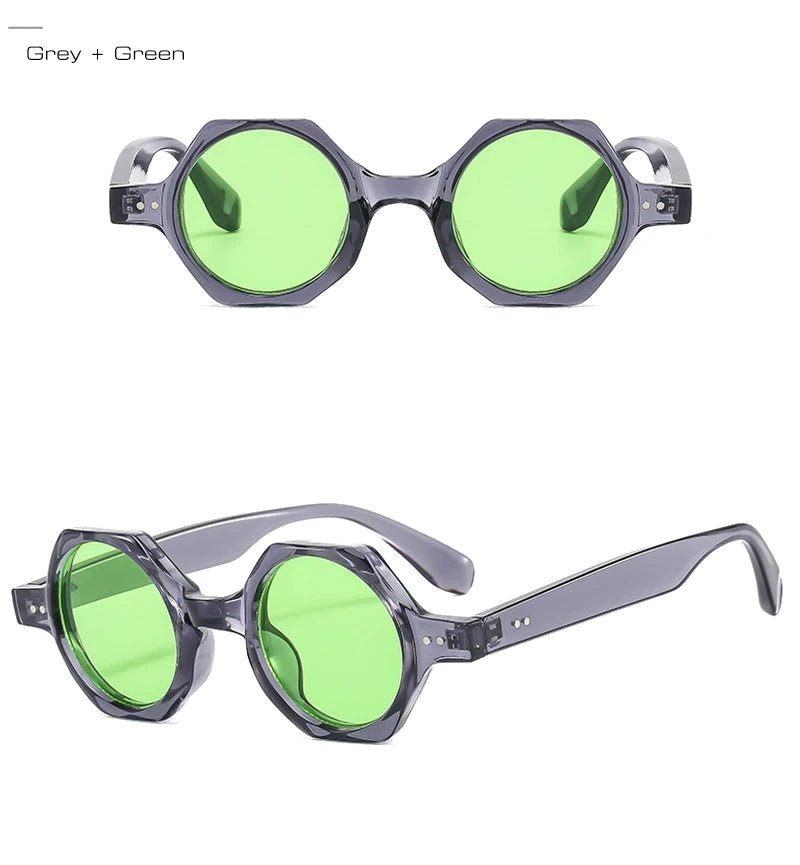 SHAUNA New Polygon Square Sunglasses Women Fashion Candy Color Round Lenses Eyewear Shades UV400 Men Sun Glasses