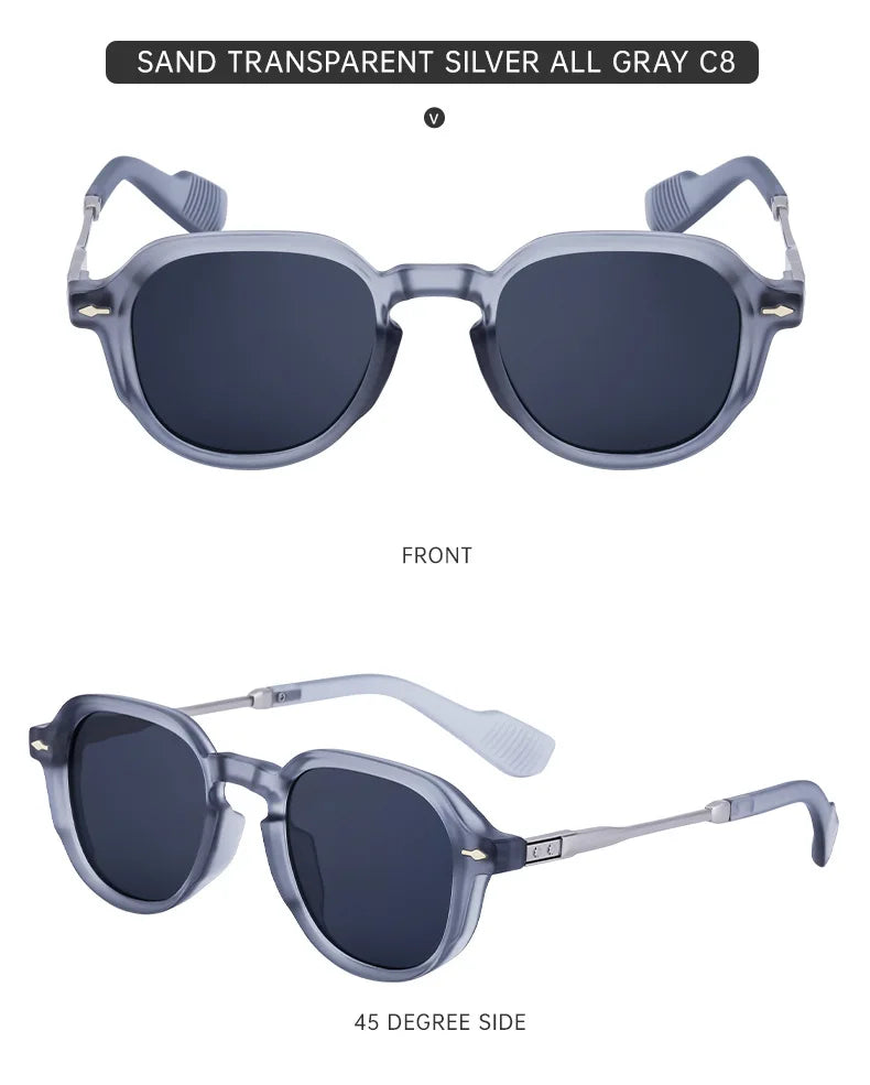 Retro Style Rectangular Frame Sunglasses Luxurious Outdoor Street Photography Sunscreen Glasses Fishing Driving