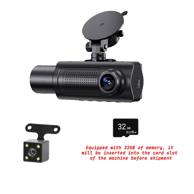 3 Cameras Car DVR Wifi 1080P Inside Vehicle Dash Cam Three Way Camera DVRs Recorder Video Registrator Mini Dashcam Camcorder