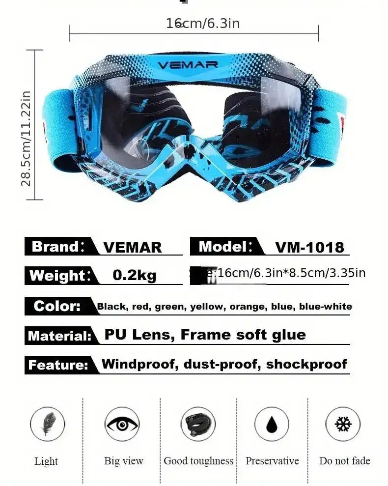 Professional Children Motocross Goggles Kids Motorcycle Glasses Kid MX MTB Off-Road Dirt Bike Child Goggles For MX Helmet