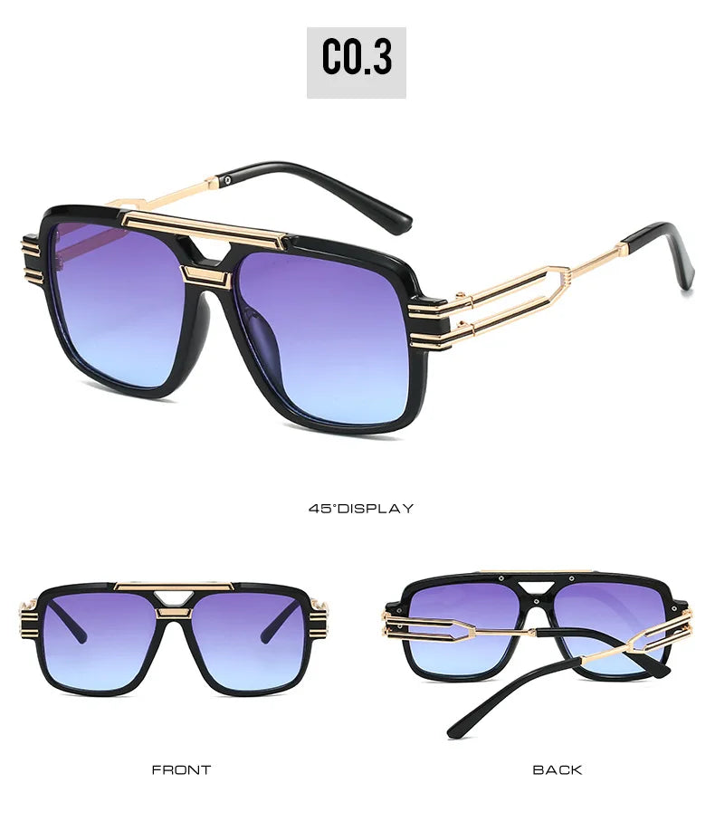 Square Sunglasses for Men Women Luxury Vintage Fashion Transparent Lens Sun Glasses Gafas De Sol Hombre Lunette Soleil Femme