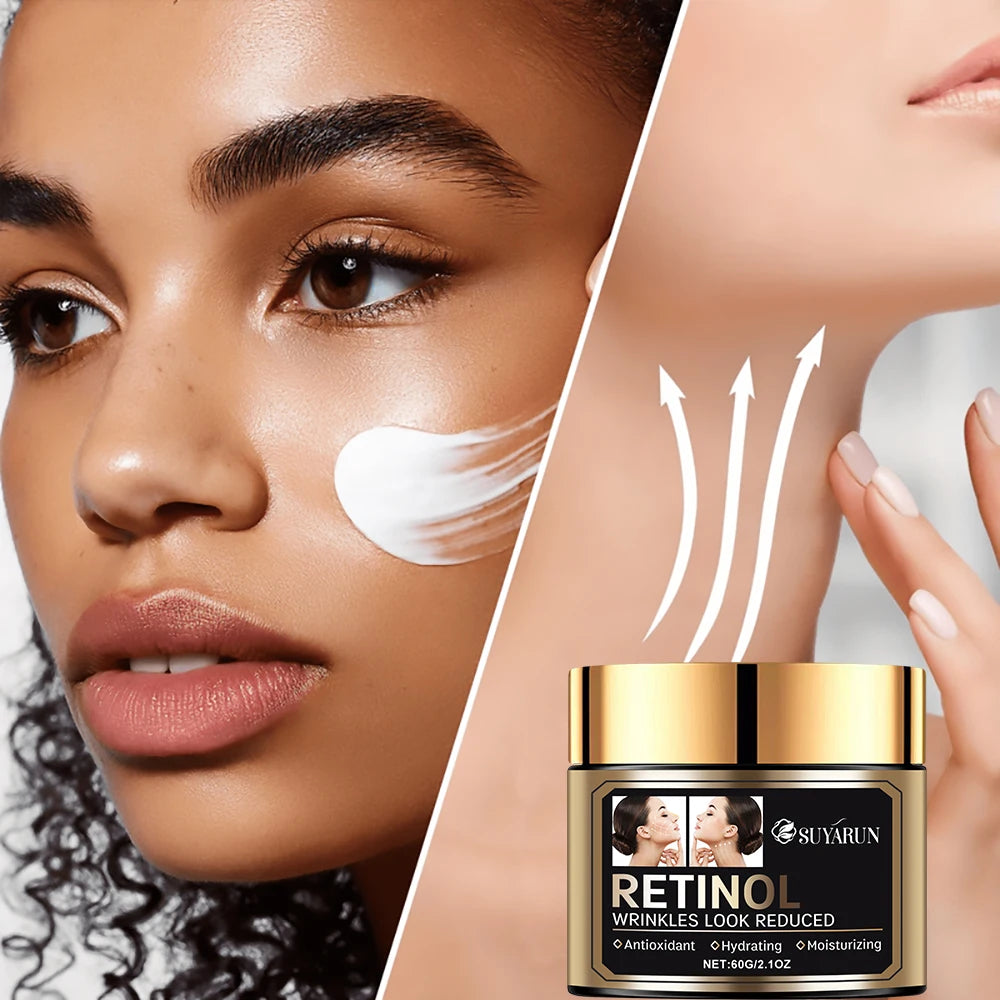 SUYARUN Premium Anti-Aging Retinol Face Cream with Hyaluronic Acid & Vitamin E – Deep Moisturizing, Wrinkle Reduction.