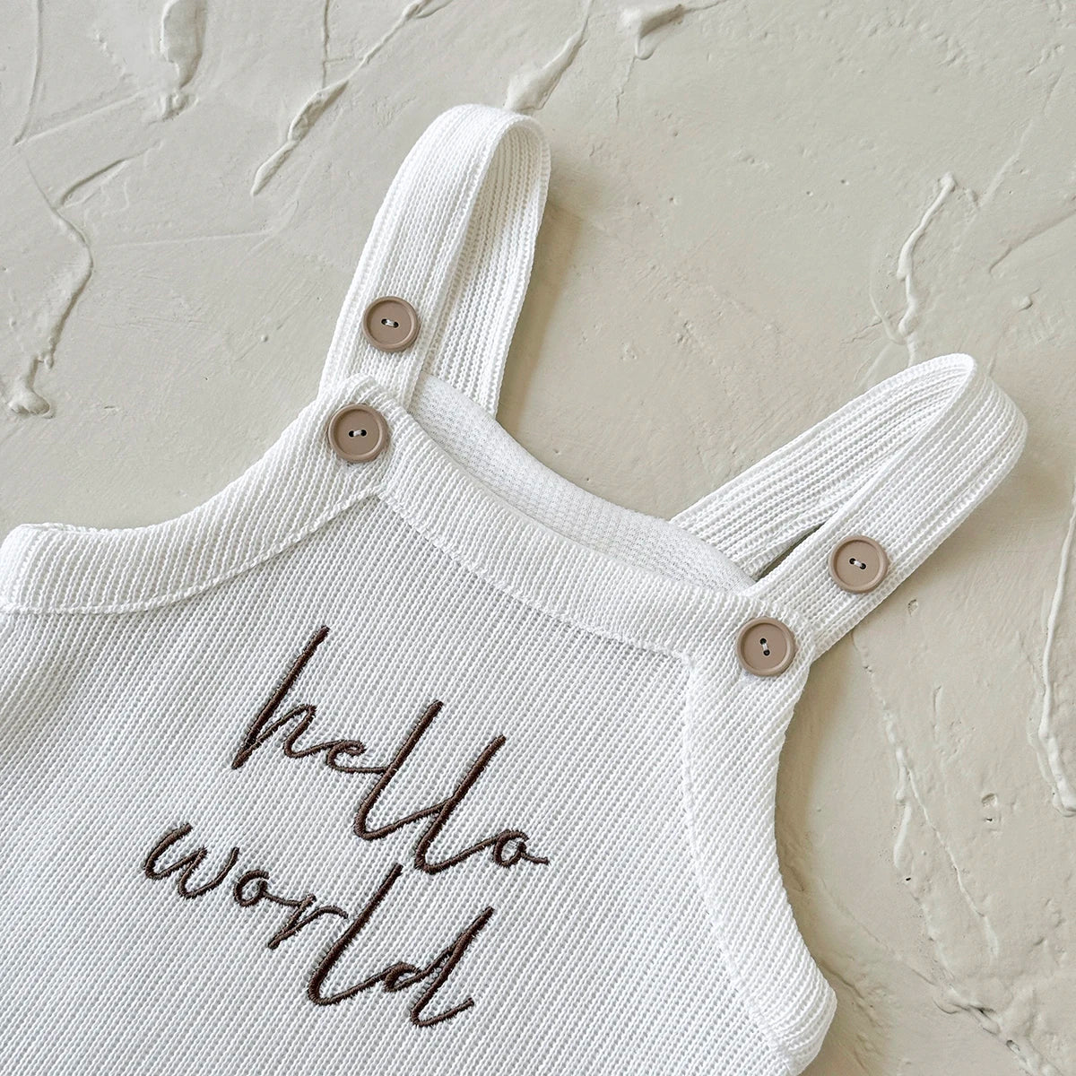 2025 Spring Newborn Baby Clothing Cotton English Embroidered Baby Jumpsuit
