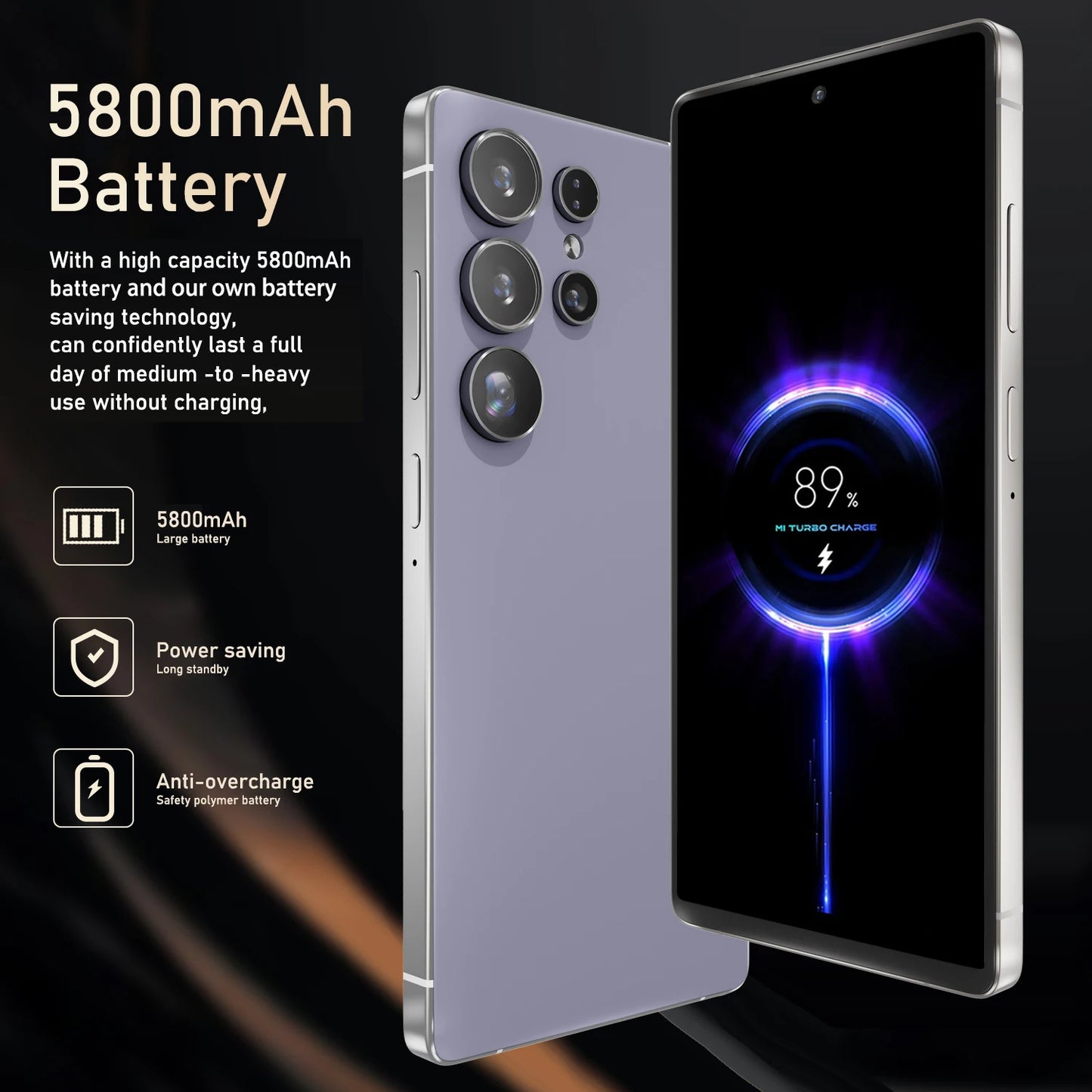 Global Vision S25 Pro Smartphone Android 12 8GB RAM 512GB ROM 6.8 Inch Phone 1920x1080HD 24MP+48MP 4G 5G Network Mobile Phones